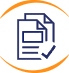 two documents in stack with box section on the top document icon image